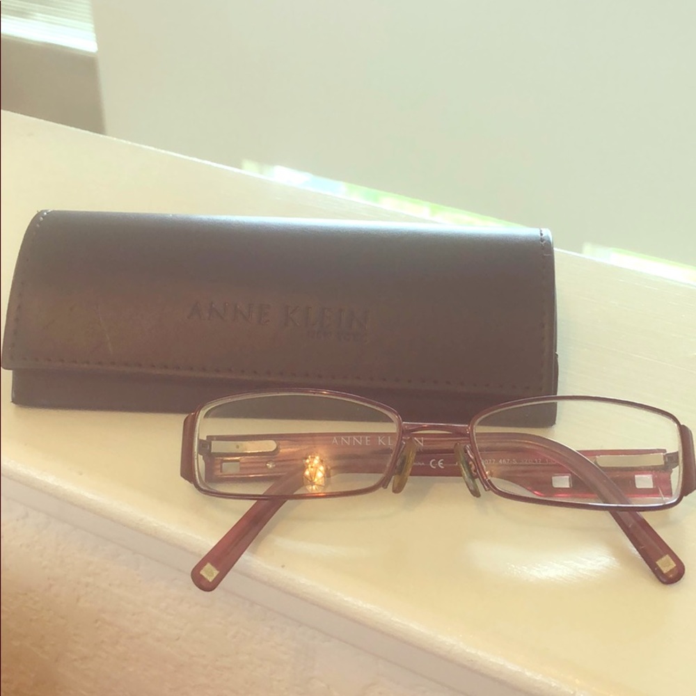 Anne Klein prescription glasses with case